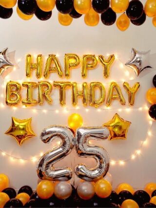 Golden & Black Birthday Decoration