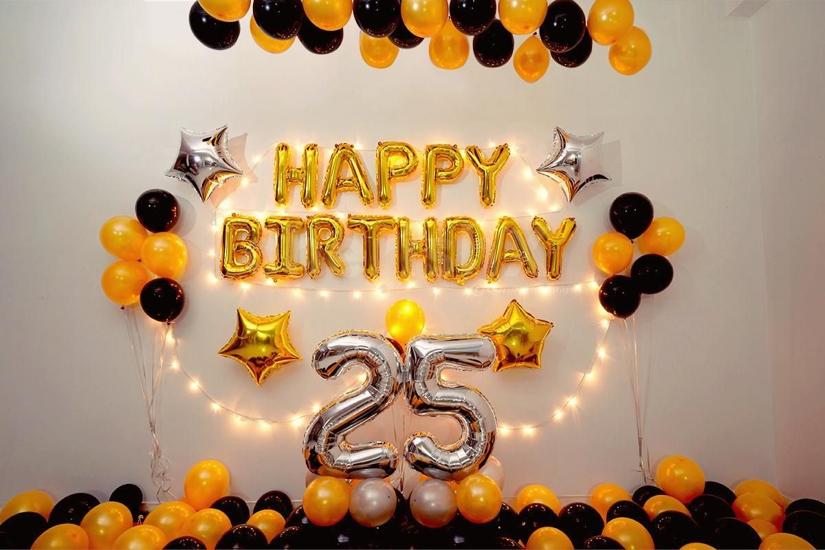 Golden & Black Birthday Decoration