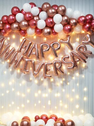 Rose Gold Affair Anniversary Decoration