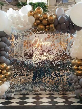 Silver Sequin Birthday Decoration