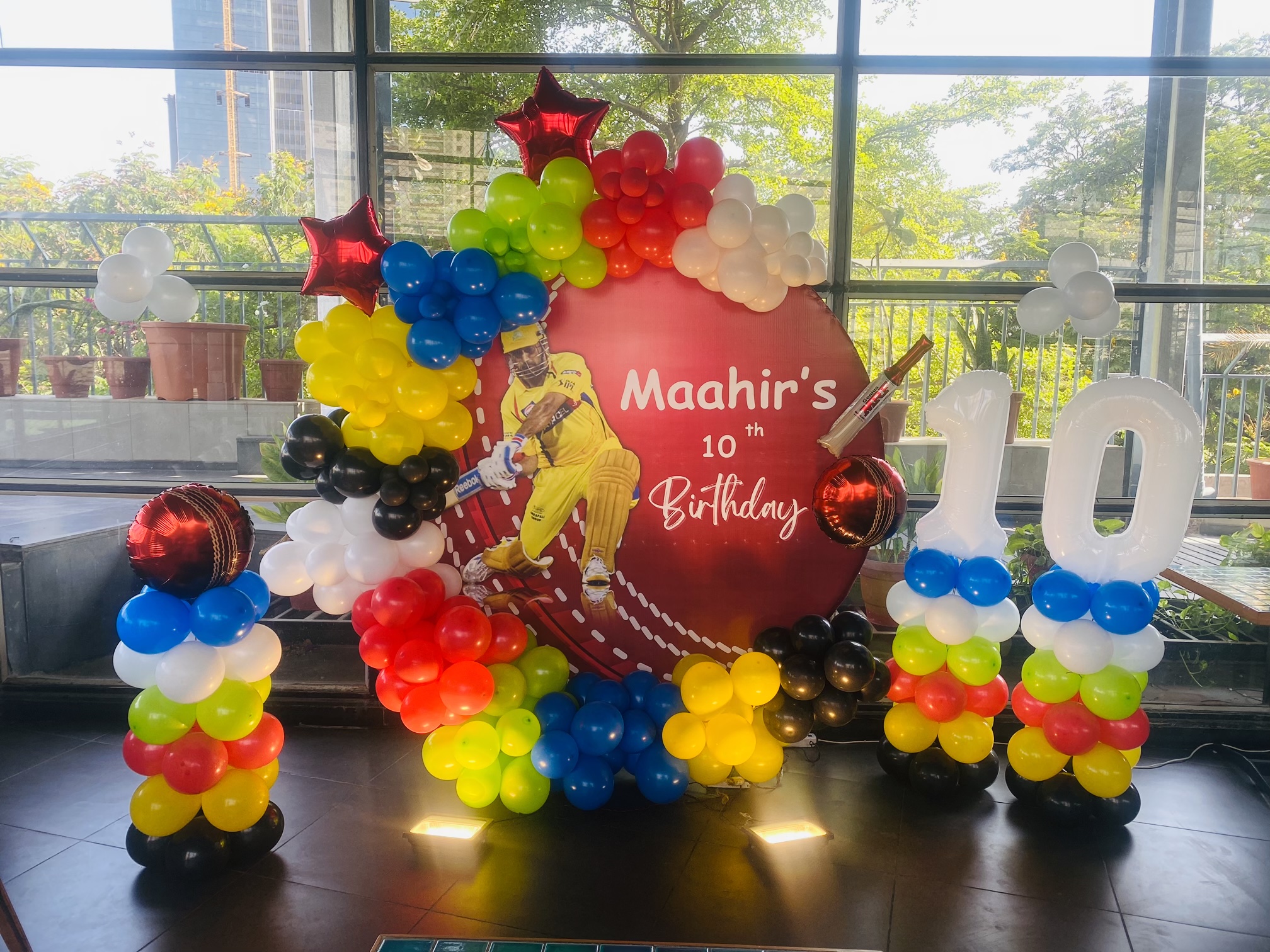 Cricket with ring Balloon Birthday Decoration