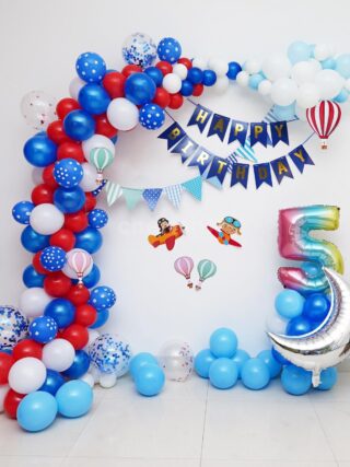 Fire balloon Box theme Birthday decoration