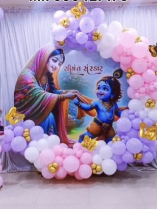 Backdrop with ring krishna Decoration